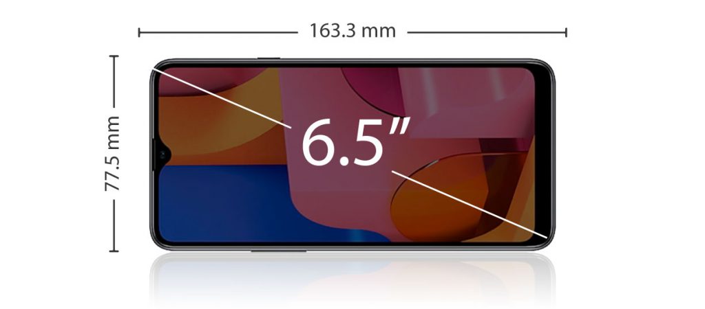 نمایشگر گوشی موبایل سامسونگ مدل Galaxy A02s دو سیم کارت ظرفیت ظرفیت 64 گیگابایت و رم ۴ گیگابایت