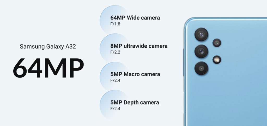 دوربین گوشی موبایل سامسونگ مدل Galaxy A32 دو سیم کارت ظرفیت 128 گیگابایت