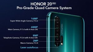 مشخصات دوربین گوشی موبایل آنر Honor 20 Pro 