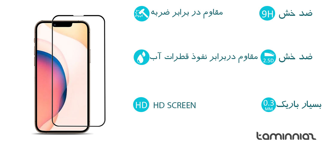 محافظ صفحه نمایش Super D مناسب برای گوشی اپل آیفون 13